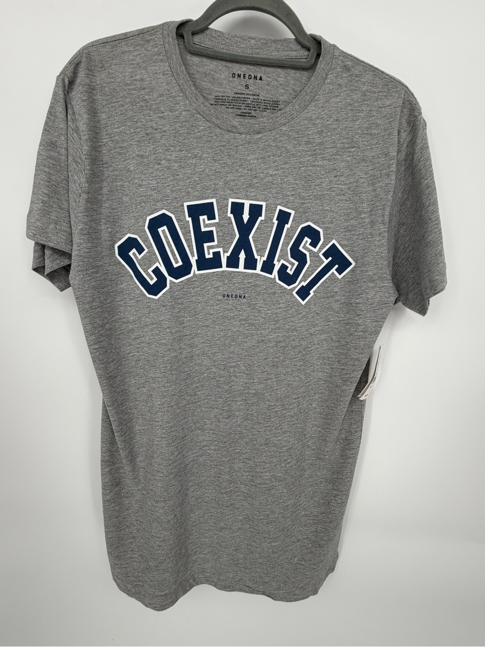 Women's Gray 'Coexist' Graphic Short Sleeve Tee